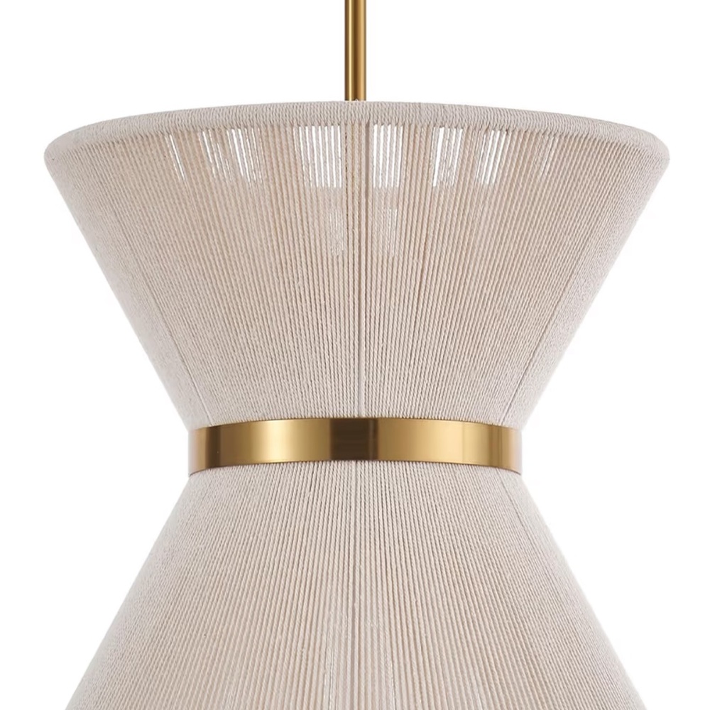 Hand woven boho Hourglass Pendant Light